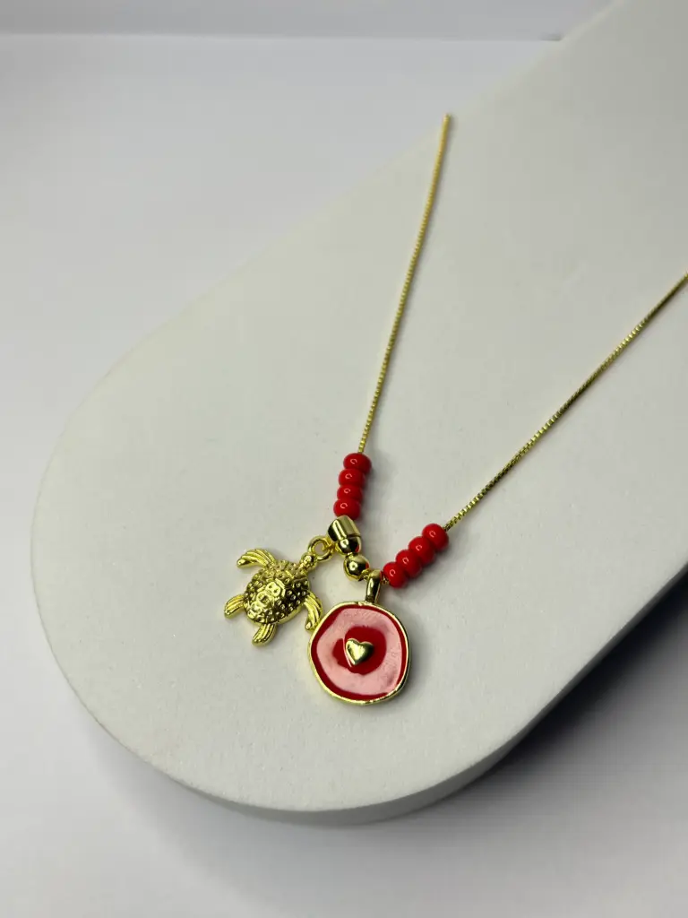 [ZIBA-012] Collar Plateado con Círculos Colgantes
